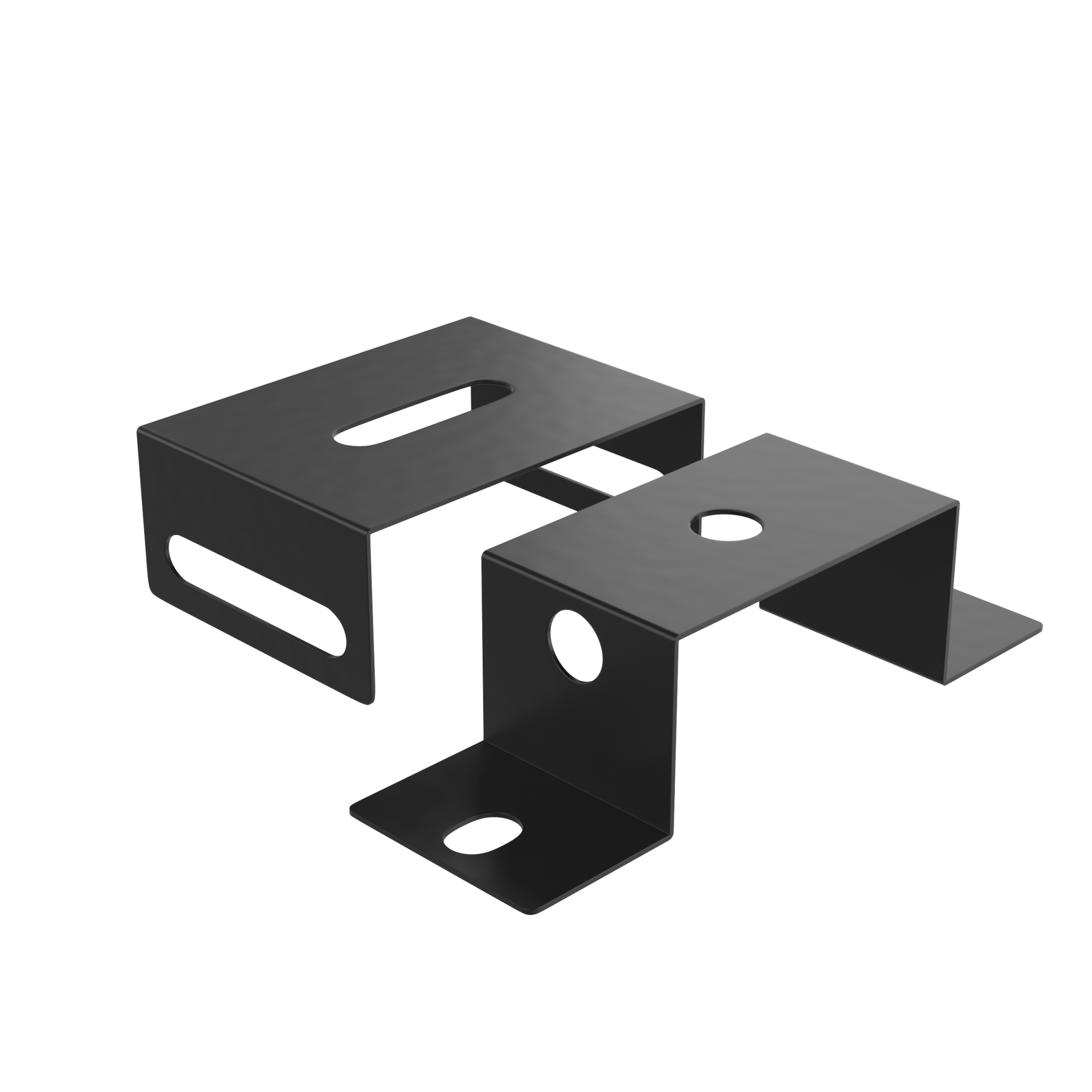 Geniled Скоба для накладного монтажа Trade Linear 65x60 (комплект 2шт) чёрная