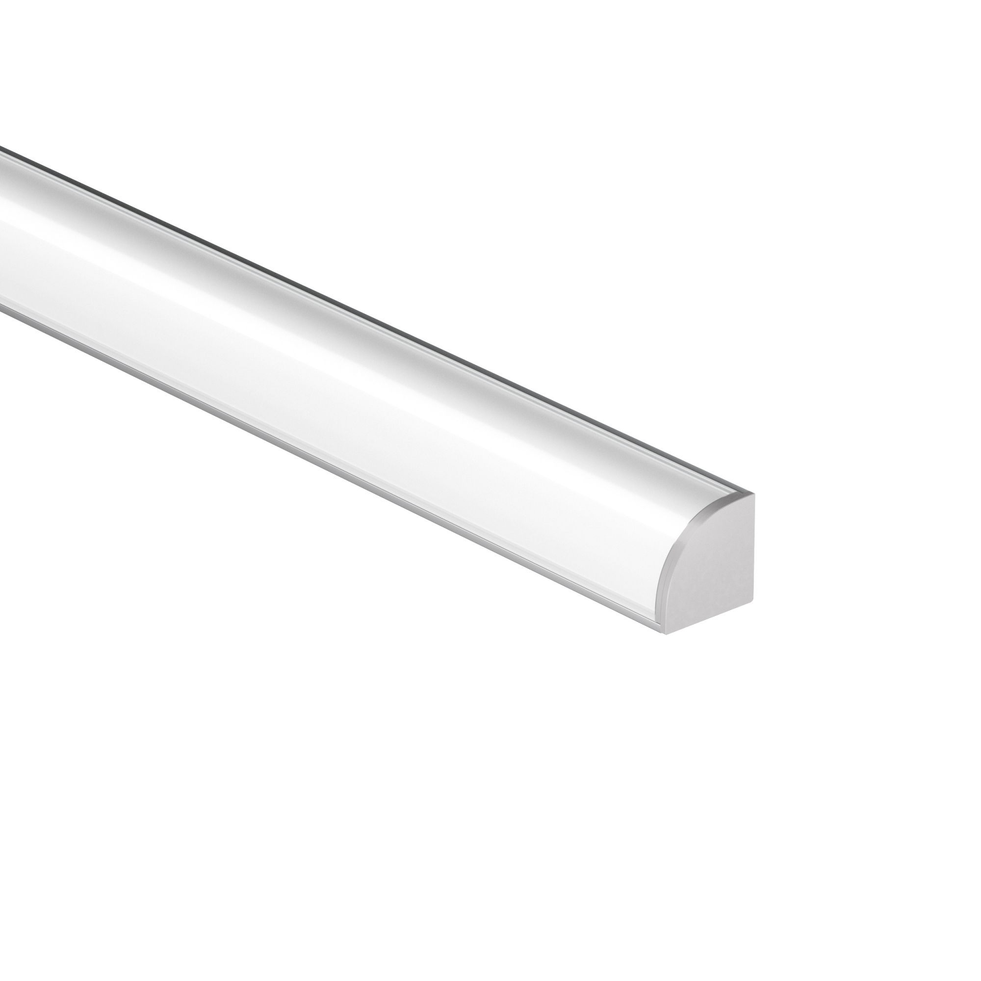Geniled Профиль Geniled для светодиодной ленты угловой 16x16x2000 с заглушками и рассеивателем