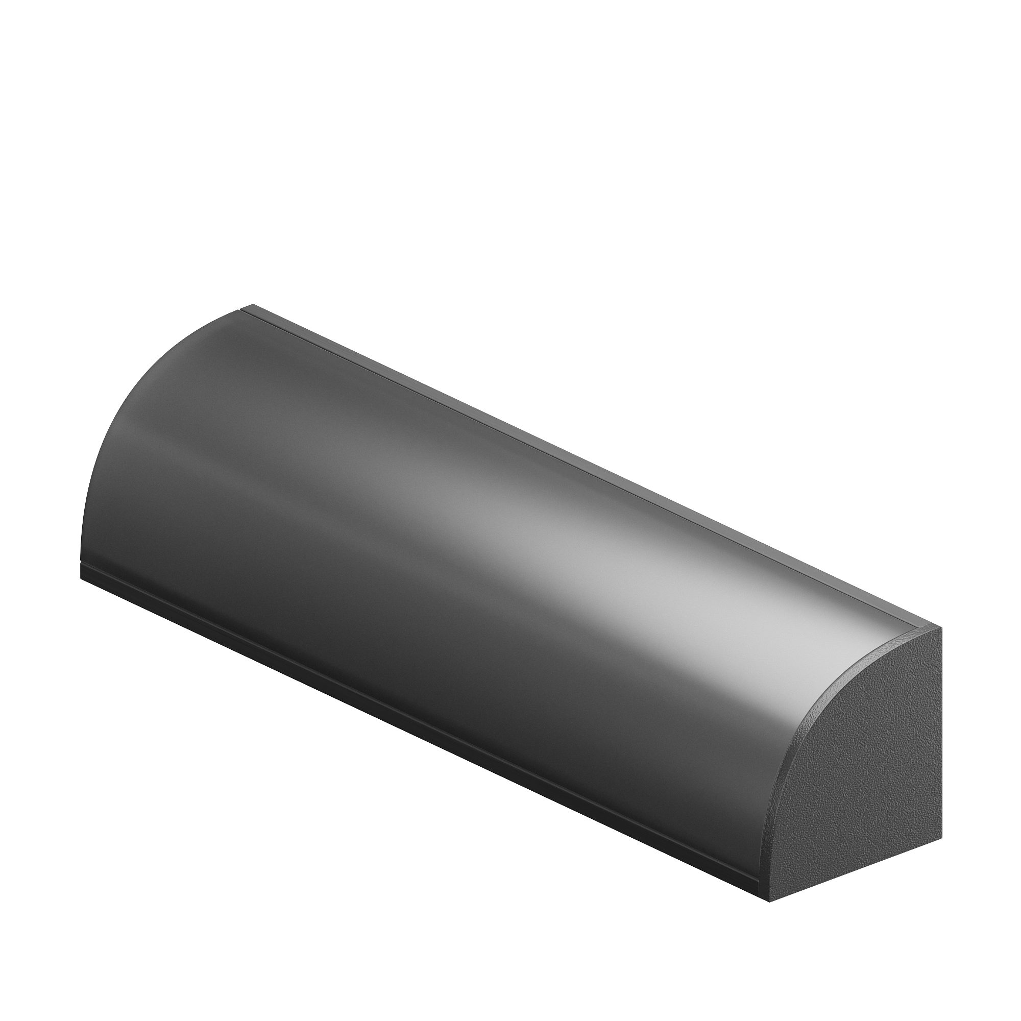Geniled Комплект профиля Geniled для светодиодной ленты угловой 16x16x2000 М20 Черный с заглушками и полукруглым черным рассеивателем