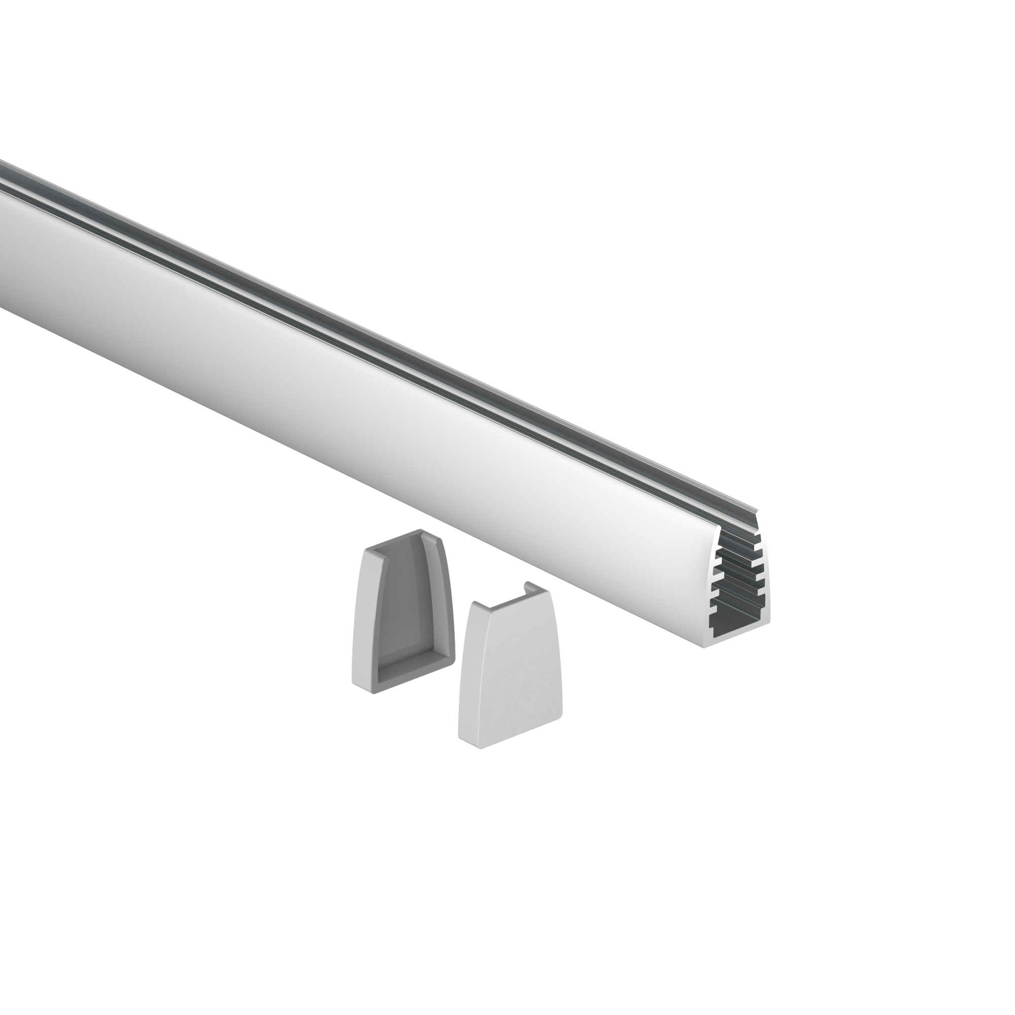 Geniled Профиль Geniled для светодиодной ленты для стекла торцевой 13×18×2000 с заглушками