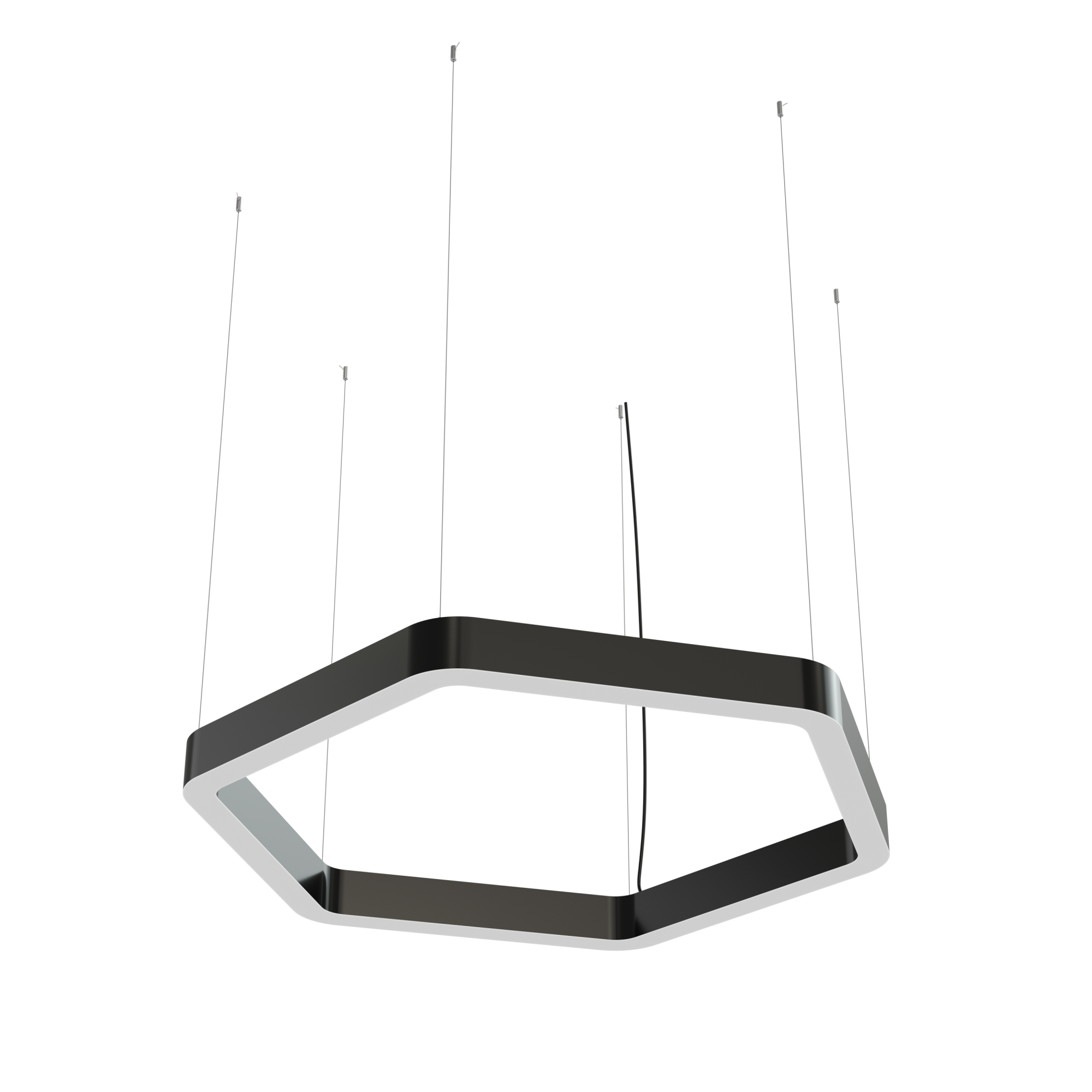 Geniled Hexagon Soft Line 400x346x200 h60 w50 22Вт 4000К 90Ra Черный