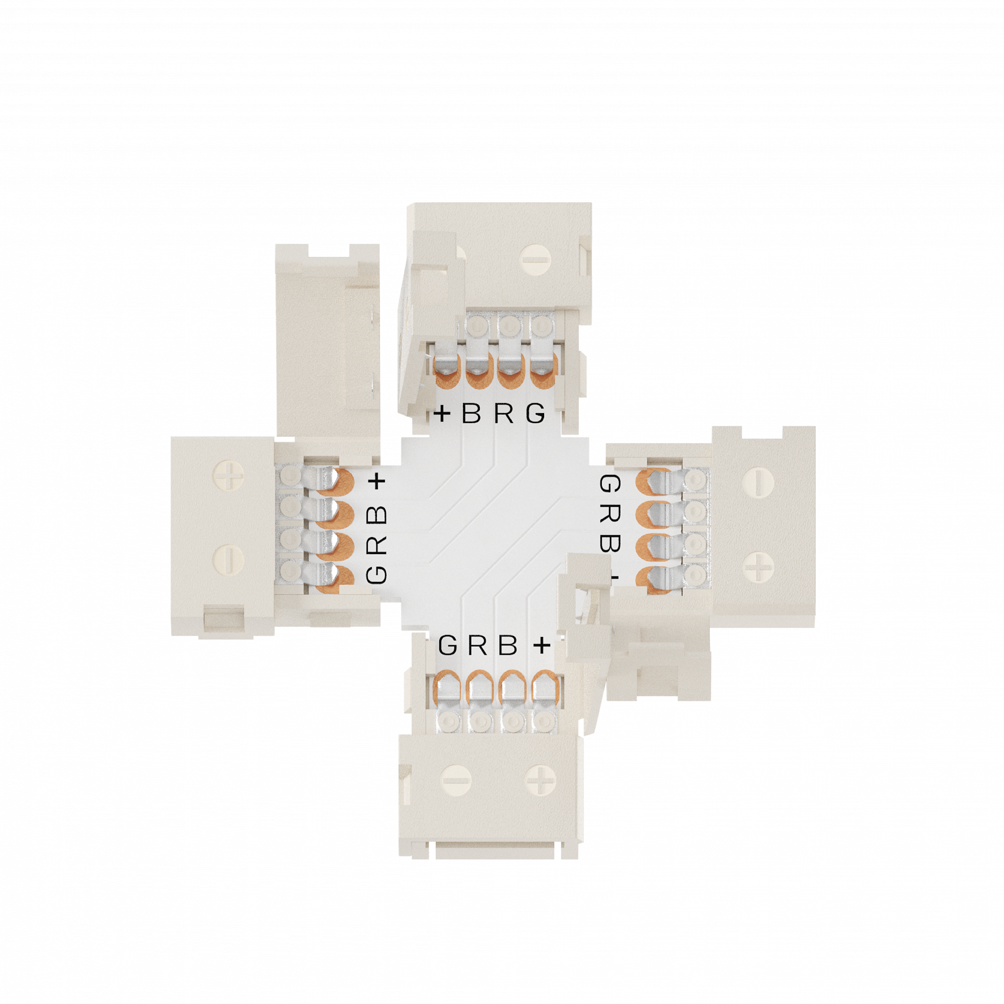 Geniled Набор коннекторов-клипс для светодиодной ленты RGB 10мм с Х-образным соединителем