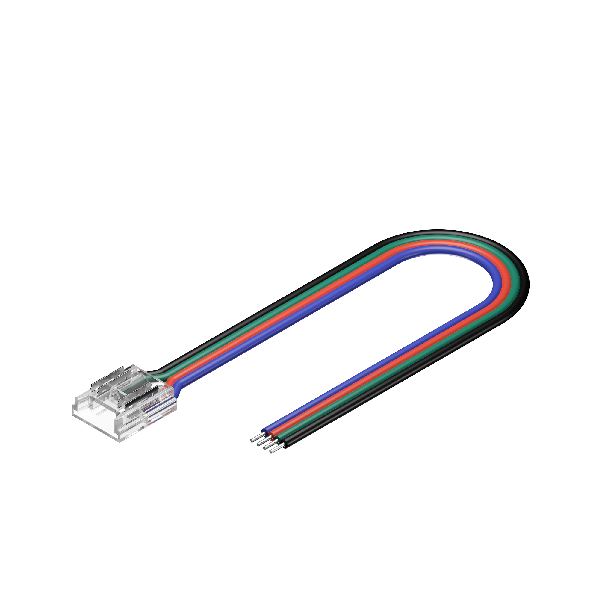 Geniled Коннекторы прокалывающие 4pin с проводом для гибкого соединения или подключения светодиодной ленты СОВ RGB 10мм (2 шт)