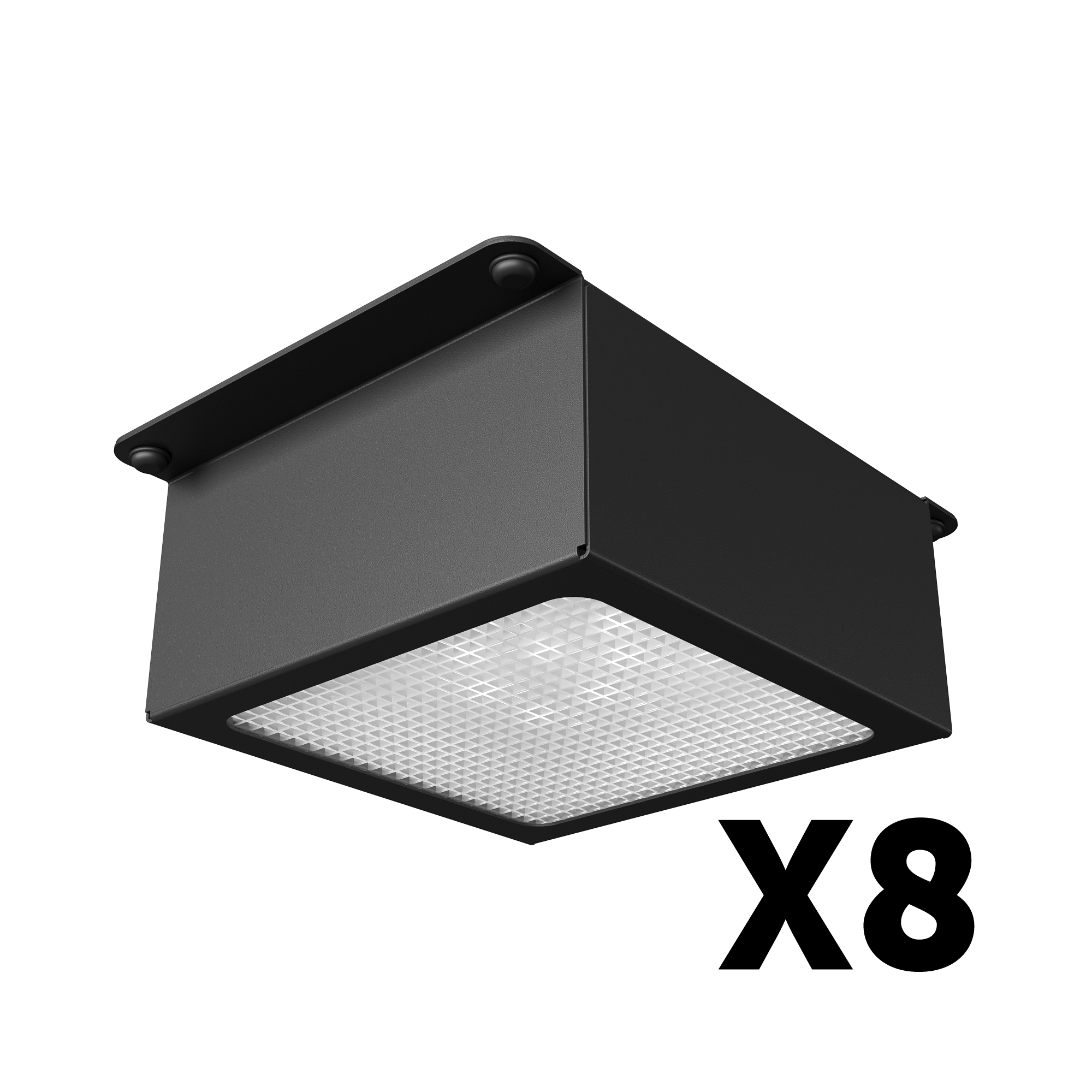 Geniled Комплект светильников Geniled Griliato Tetris x8 для ячейки 100x100 80Вт 3000К Микропризма Черный