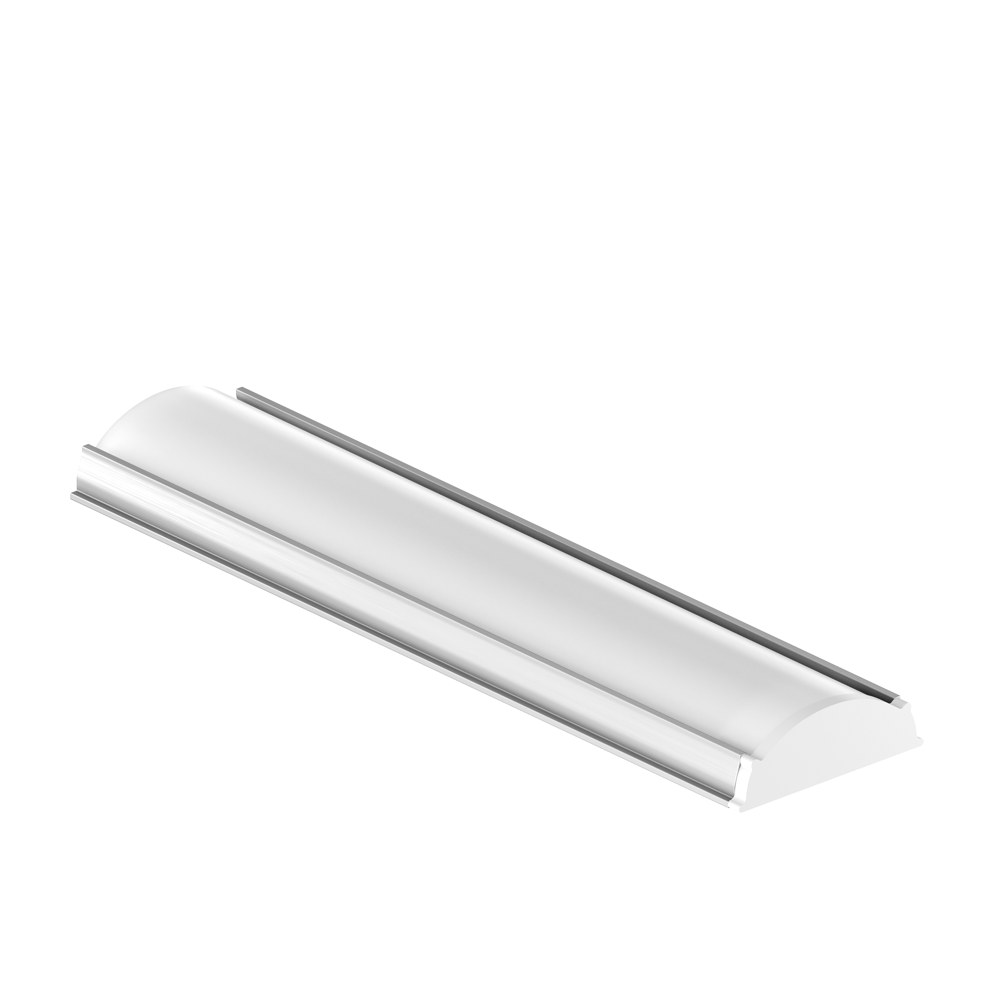 Geniled Комплект профиля Geniled для светодиодной ленты накладной гибкий 18x6x2000 с заглушками и полукруглым рассеивателем