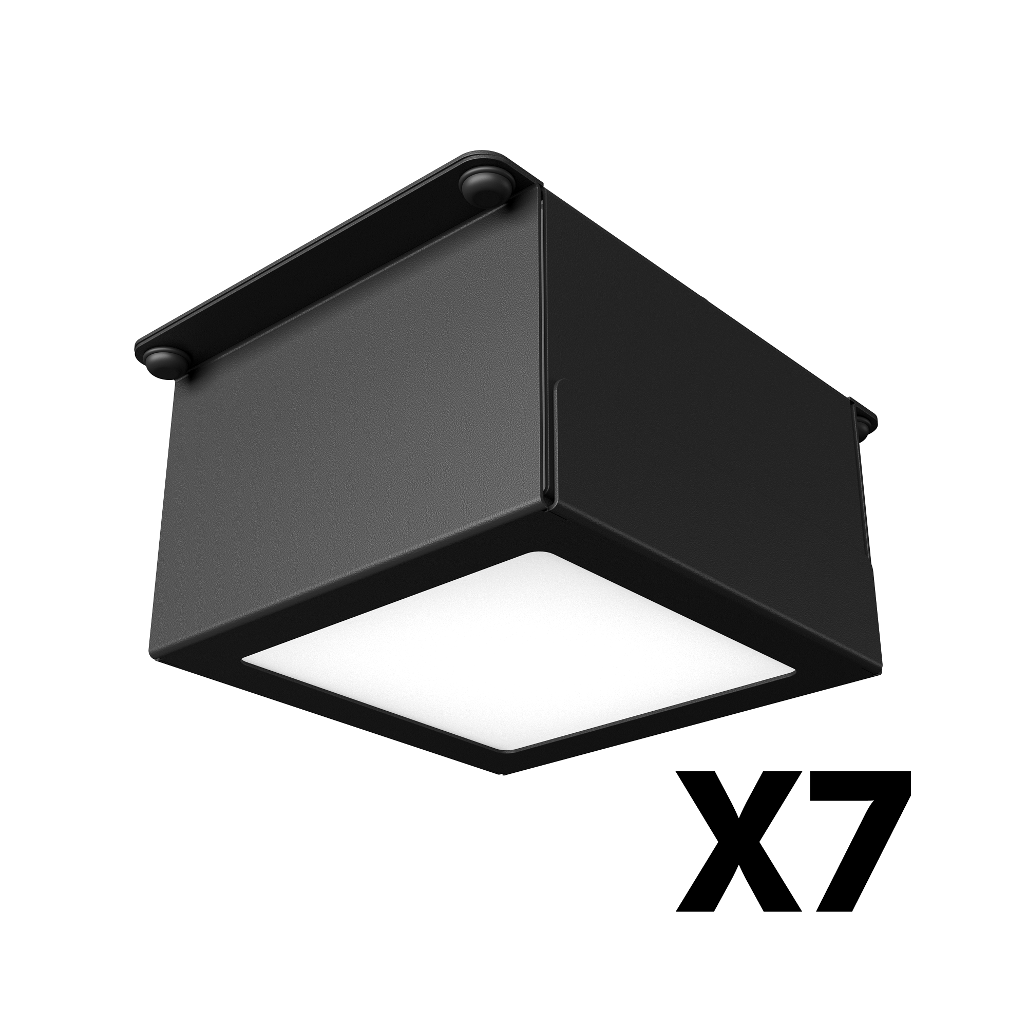 Geniled Комплект светильников Geniled Griliato Tetris Basic x7 для ячейки 75x75 35Вт 4000К Опал Черный