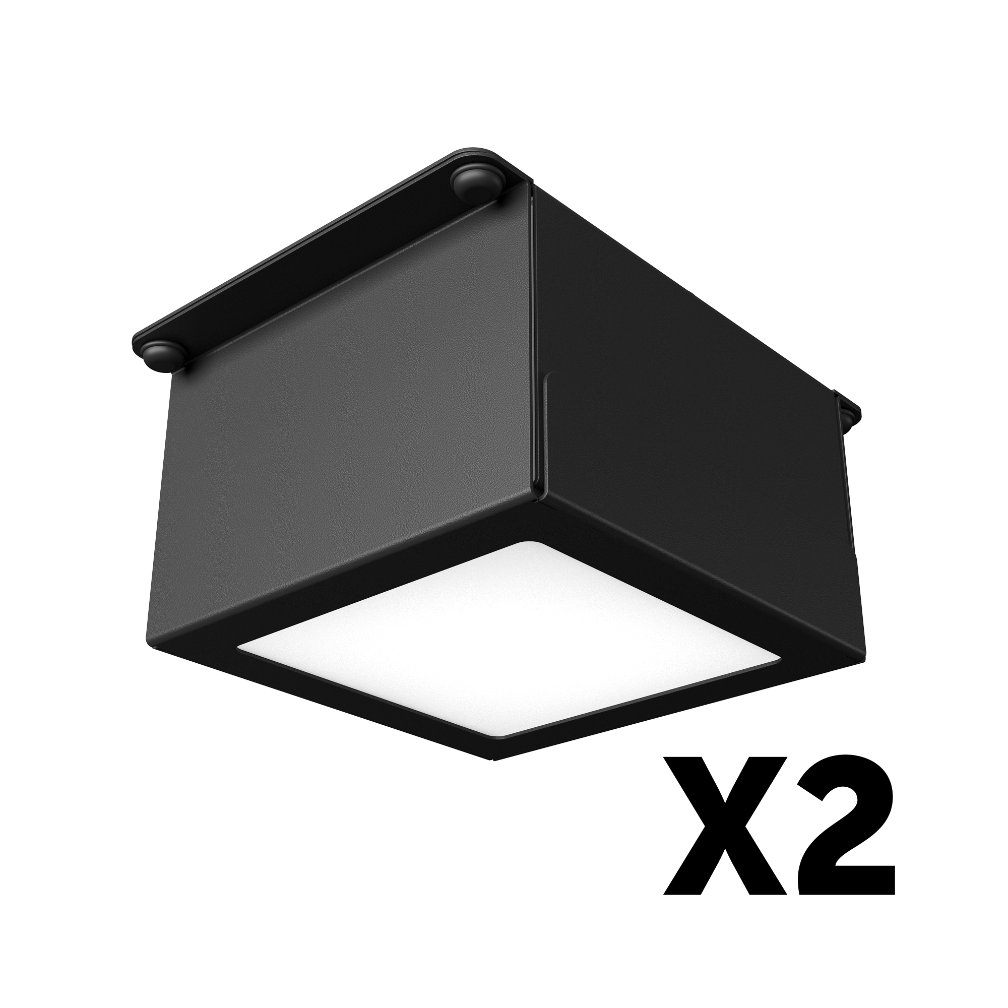 Geniled Комплект светильников Geniled Griliato Tetris x2 для ячейки 75x75 20Вт 3000К Опал Черный