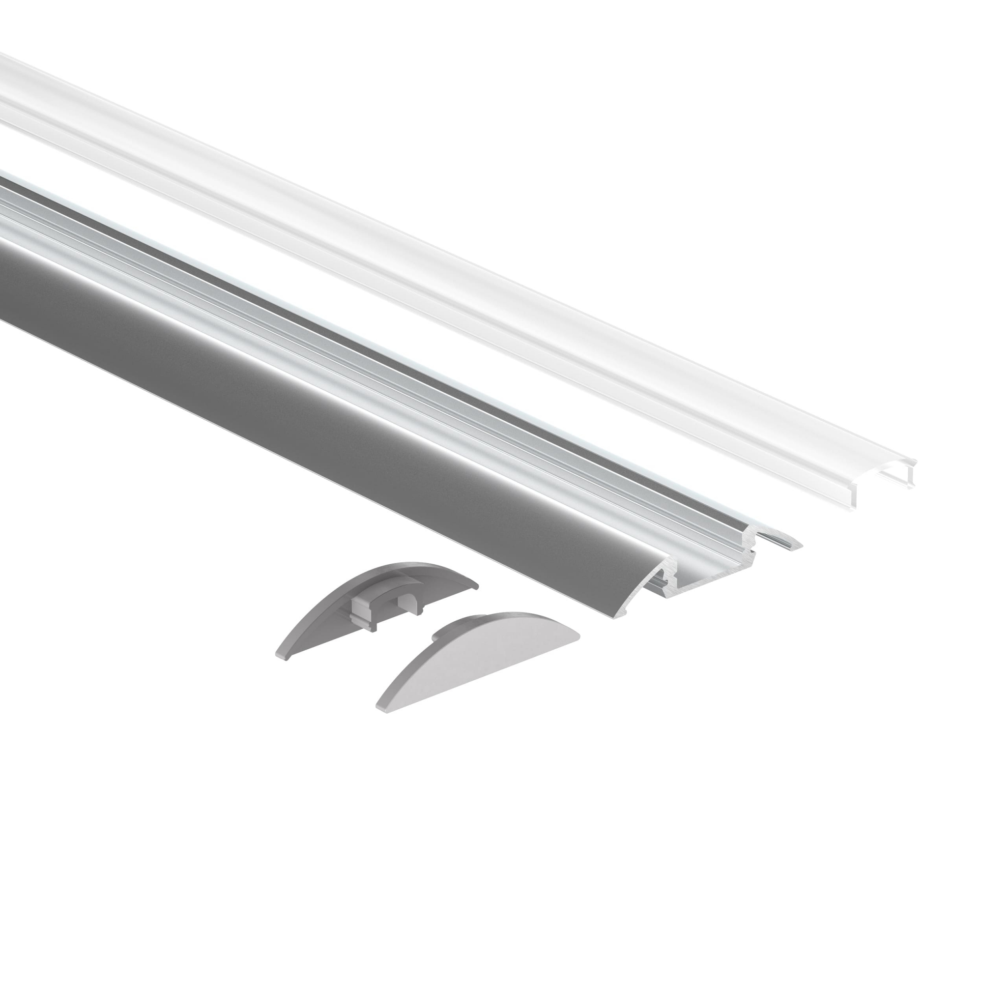 Geniled Профиль Geniled для светодиодной ленты порог 36×6×1000 М16 с заглушками и рассеивателем