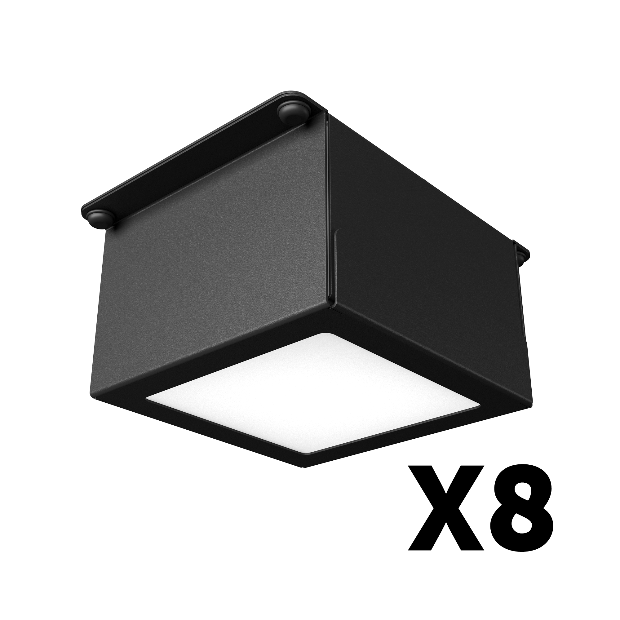 Geniled Комплект светильников Geniled Griliato Tetris Basic x8 для ячейки 75x75 40Вт 5000К Опал Черный