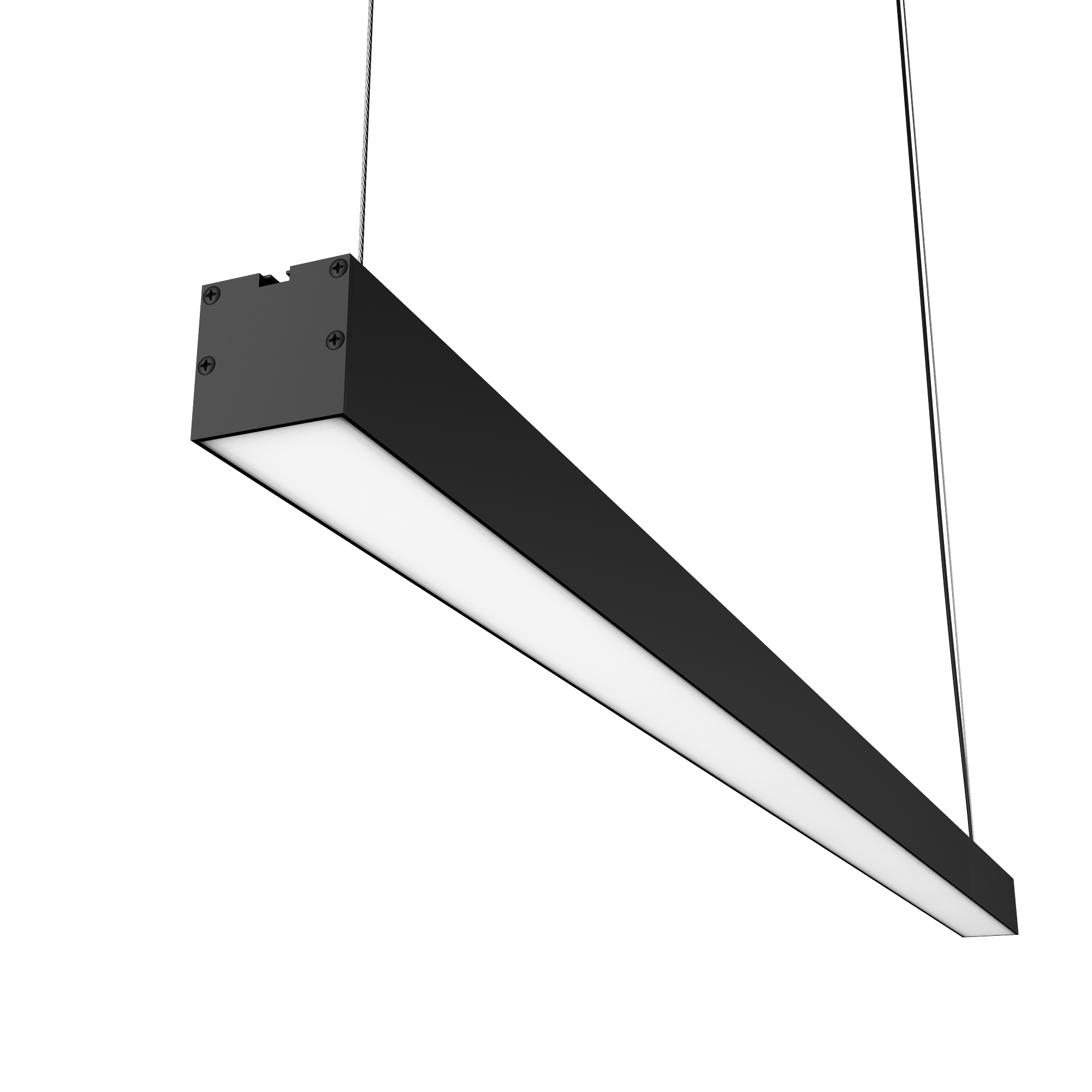 Geniled Line Alum Super 1250x50x50 25Вт 4000К 90Ra Опал Черный