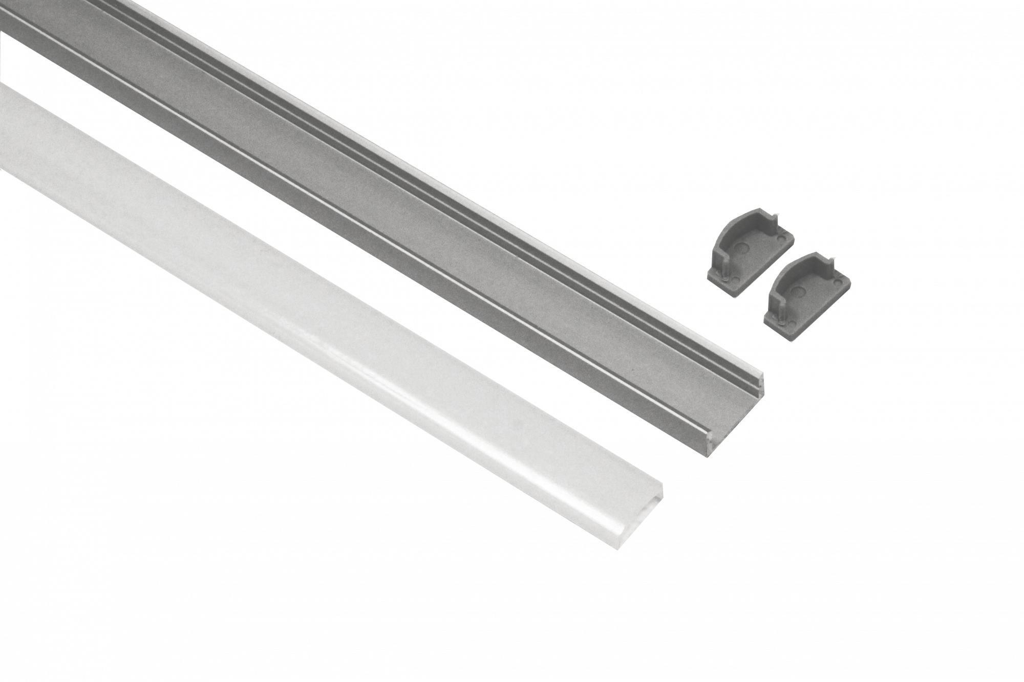 Geniled Профиль Geniled для светодиодной ленты накладной 16x7x2000 М16 с заглушками и рассеивателем