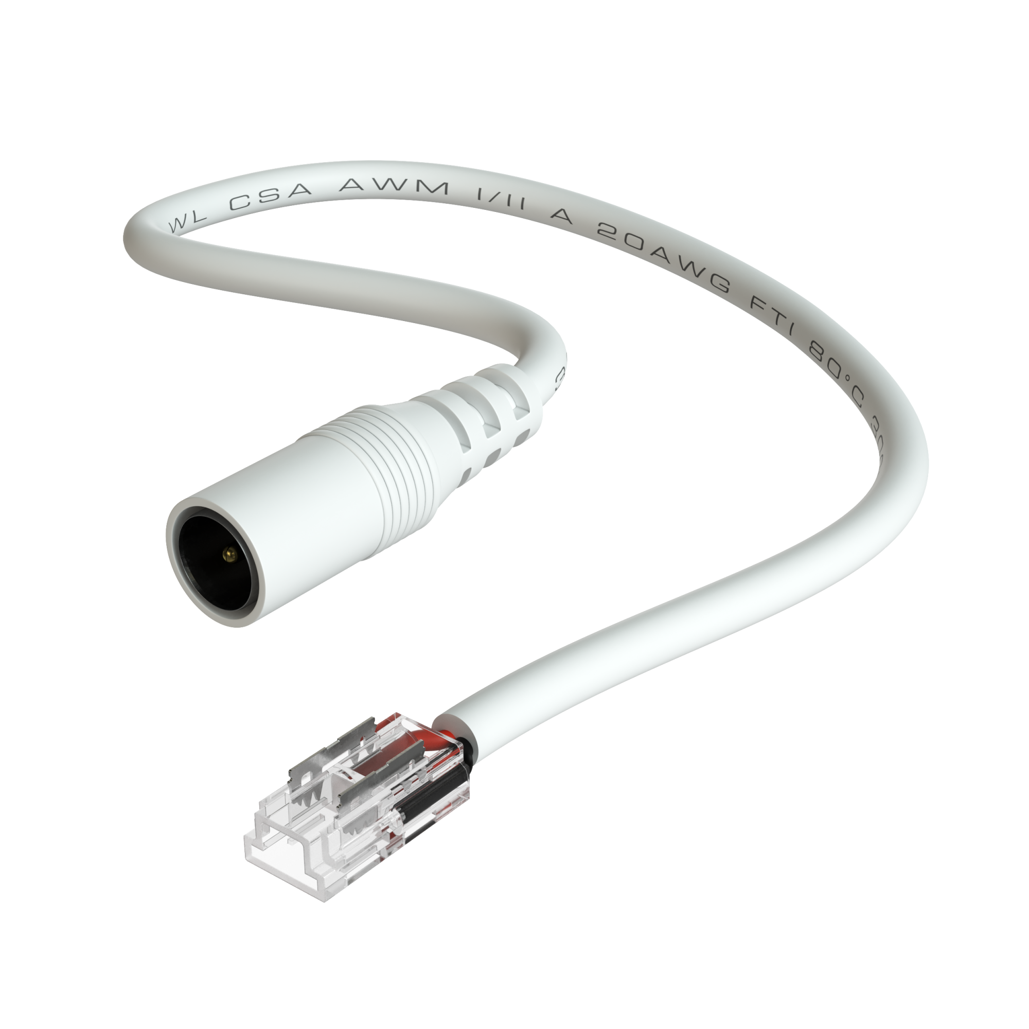 Geniled Коннектор прокалывающий 2pin (4мм) с проводом Jack "мама" для подключения светодиодной ленты СОВ 5мм (1шт)