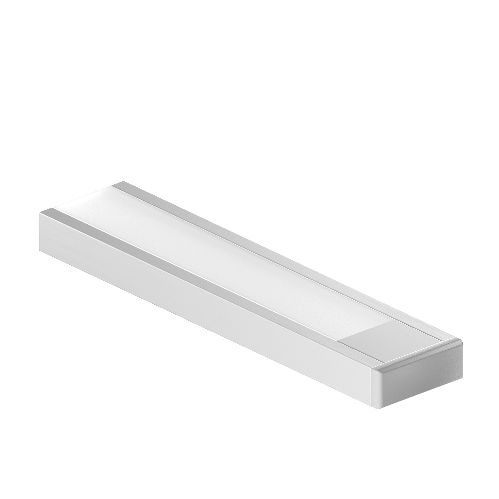 Geniled Комплект профиля Geniled для светодиодной ленты накладной 16х6х2000 М16 с заглушками и плоским рассеивателем