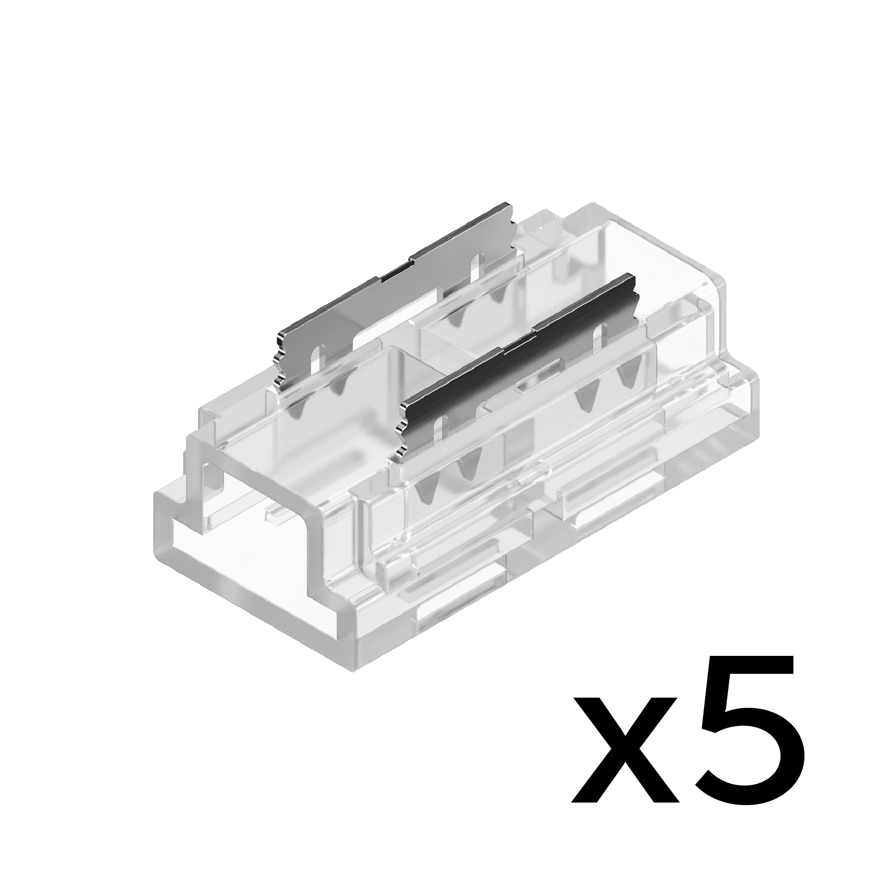 Geniled Коннектор прокалывающий 2pin (4мм) для жесткого соединения светодиодной ленты СОВ 5мм (5шт)